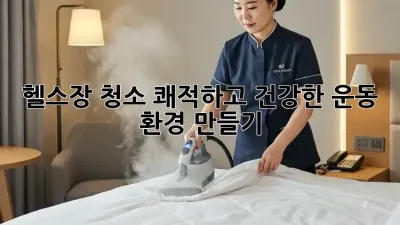 헬스장 청소: 쾌적하고 건강한 운동 환경 만들기