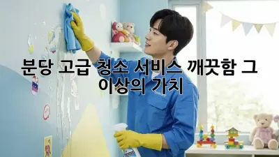 분당 고급 청소 서비스: 깨끗함 그 이상의 가치